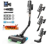 Proscenic Aspirateur balai sans fil P20 -Sec/Humide -80kPa -Réglage automatique de la puissance -70Min -Auto-Portant -GreenEye