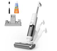 Proscenic F10 Ultra Aspirateur Laveur sans Fil, 60Mins Aspirateur Balai sans Fil Sec et Humide,Laveur de Sol,Léger Aspirateur Eau et Poussière,1.3L, Autonettoyant,Nettoyage des Angles,Bords,Sols Durs