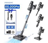 PROSCENIC P11 Mopping-Aspirateur Balai sans Fil Nettoyeur, Aspirateur sec et humide, Réservoir d'eau 340ML, 55000 Pa, 550W, 60Min