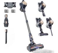 Proscenic P11L Aspirateur à main 40kPa/450W, 6x2200mAh batterie,Anti-Tangle - Projecteur LED - 180° flexible pivotant Aspirateur à batterie pour poils d'animaux domestiques