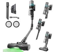 Proscenic P16 Aspirateur Balai sans Fil, 550W 50KPa 65 Mins Aspirateur sans Fil Hyper-Puissant, Tube Pliable,Technologie GreenEye,Brosse Anti-Emmêlement Pour Tapis,Poils Animaux, Sol Dur et Voiture