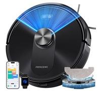 Proscenic Q10 3-en-1 Aspirateur Robot Laveur 8000Pa - 200min Autonomie - App & Voice Control idéal pour Sols Durs, Tapis et Poils Noir