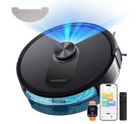 Proscenic Q10 Aspirateur Robot,8000Pa 200Mins Robot Aspirateur Laveur avec Serpillière,Navigation Lidar,Multi-étage Cartographie,Évitement d'obstacles,Silencieux,pour Poils Animaux Tapis Sols Durs