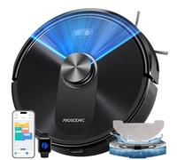 Proscenic Q10 Aspirateur Robot,8000Pa 200Mins Robot Aspirateur Laveur avec Serpillière,Navigation Lidar,Multi-étage Cartographie,Évitement d'obstacles,Silencieux,pour Poils Animaux Tapis Sols Durs