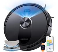 Proscenic Q10 Aspirateur Robot,8000Pa 200Mins Robot Aspirateur Laveur avec Serpillière,Navigation Lidar,Multi-étage Cartographie,Évitement d'obstacles,Silencieux,pour Poils Animaux Tapis Sols Durs