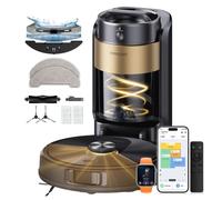 Proscenic Q20 Plus Aspirateur Robot Laveur avec Station sans Sac 4L - 12000PA -200MIN -Alexa/Google Home/iWatch -Sec/humide 2 en 1