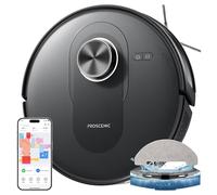 Proscenic Q8 Aspirateur Robot Laveur 5000Pa, Robot Aspirateur Navigation Lidar 360°, 5 Cartes Editables, 200 min d'autonomie, Convient aux Poils d'animaux,Cheveux,Tapis et Sols,Connecté App,Alexa