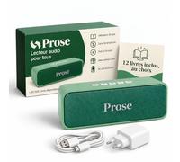 Prose Grand Coffret Lecteur de Livres Audio + 12 Livres Offerts, sans écran | Sans abonnement, accès à 20 000 titres, idée cadeau, anniversaire, départ en retraite, Cadeau personne agée, Prêt à offrir