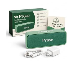 Prose Lecteur Livre Audio Senior, sans Écran ni Smartphone, sans abonnement | plus de 20 000 titres, 1 livre inclus, Idée cadeau utile, anniversaire, retraite, Noël, mamie et papi, romans et polars