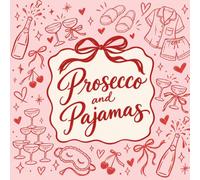 Prosecco and Pajamas: Bachelorette Party Guest Book | Cherry Red and Blush Pink Doodle Design | 8.5 x 8.5 Inch Sign In Book for Wishes, Advice and Memories