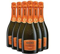 Prosecco Extra Dry Blanc - Bio - Cantine Maschio - Vin effervescent DOC Blanc - Origine Italie - Lot de 6x75cl - Cépage Glera