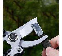 ProSharp Aiguiseur de couteaux manuel en métal pour ciseaux de jardin, ciseaux, couteaux, pierre à aiguiser manuelle avec couvercle de protection, format de poche, pas d'électricité nécessaire, facile