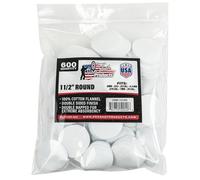 ProShot Patchs de Nettoyage pour Armes 100% Coton Flanelle, Mixte, 1 1/2-600, Blanc, 1 1/2" Patches