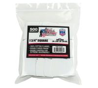 ProShot Pro-Shot Products Patchs de Nettoyage pour Armes 100% Coton Flanelle, Mixte, 1 3/4-500, Blanc, 1 3/4" Patches