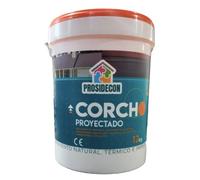 prosidecon Liège projeté, 12 kg, 15 ans de garantie, peinture imperméable et isolante thermique et acoustique, pour toits, façades et intérieurs, Gris foncé