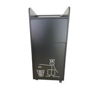 Prosofa Meuble Poubelle pour Fast Food, Snack, caféteria, Restauration Rapide, Professionnel, horeca, avec bac en PVC et Trappe à Bascule Coloris NOIR
