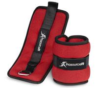 ProSource Knöchel Handgelenk Gewichte Set von 2, verstellbar Comfort Fit, 1 bis 5 LB für Damen, Herren oder Kinder, 1.5 Lb, Red-1.5lb
