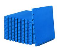 ProsourceFit Extra Thick Puzzle Exercise Mat 1", EVA Foam Interlocking Tiles for Protective, Cushioned Workout Flooring for Home and Gym Equipment, Blue 3-pack