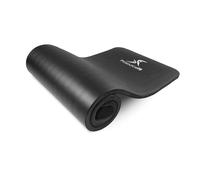 ProsourceFit Extra Thick Yoga and Pilates Mat 1" (25mm), 71-inch Long High Density Exercise Mat with Comfort Foam and Carrying Strap, Black