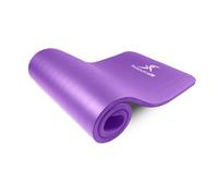 ProsourceFit Extra Thick Yoga and Pilates Mat 1" (25mm), 71-inch Long High Density Exercise Mat with Comfort Foam and Carrying Strap, Purple