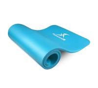 ProsourceFit Extra Thick Yoga and Pilates Mat ½” (13mm), 71-inch Long High Density Exercise Mat with Comfort Foam and Carrying Strap, Aqua