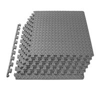 ProsourceFit Puzzle Exercise Mat ½ in, EVA Interlocking Foam Floor Tiles for Home Gym, Mat for Home Workout Equipment, Floor Padding for Kids, Grey, 24 in x 24 in x ½ in, 24 Sq Ft - 6 Tiles
