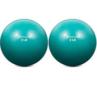 ProsourceFit Weighted Toning Exercise Balls for Pilates, Yoga, Strength Training and Physical Therapy, 2 LB to 8 LB, Color Coded (Lot de 2)