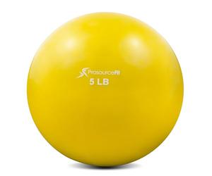 ProsourceFit Weighted Toning Exercise Balls for Pilates, Yoga, Strength Training and Physical Therapy, 2 LB to 8 LB, Color Coded