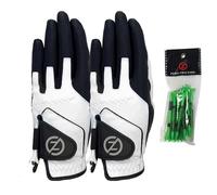 ProsourceFit Zero Friction Lot de 2 Gants de Golf synthétiques pour gaucher Taille Unique Blanc