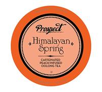 Prospect Tea Lot de 40 dosettes de thé Oolong infusées à la pêche printanière de l'Himalaya compatibles avec les machines à café K Cup y compris 2.0