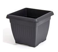 Prosper Plast DKWT24-S433 Pot de Fleurs Terra, 24 x 24 x 20 cm, Anthracite