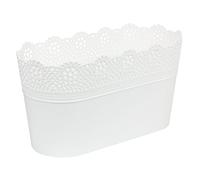 Prosper Plast Dlac285-s449 28.5 x 13.5 x 15.5 cm Dentelle Pot de Fleurs - Blanc