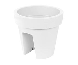 Prosper Plast Dlofr250-s449 24.5 x 24.5 x 22.5 cm Lofly Railing Pot de Fleurs - Blanc (12 pièces)