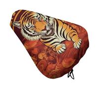 Prosperity in The Year of The Tiger Housse de selle de vélo avec cordon de serrage imperméable Coussin de protection solaire et anti-poussière Unisexe