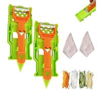 Prosperousk Pelador Lot de 2 juliennes multifonctions 2 en 1 en acier inoxydable ultra tranchantes pour fruits, légumes, etc