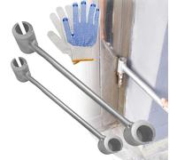 Prosperousk/Slideach Door Hinge Adjuster Tool,8-19mm Hinges Gap Adjusting Wrench,2025 Upgraded Door Henge RepairTool, DoorGapTool for Flag Hinge Steel Double-Ended DoorHenge Repair Wrench (S+L)
