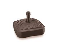 PROSPERPLAST Base de parasol polyéthylène carré à rayures 39 x 39 x 13 cm chocolat