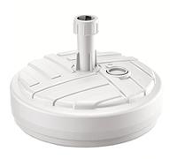 PROSPERPLAST Base de parasol polyéthylène rond à rayure Ø 39 x 13 cm blanc