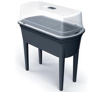 Prosperplast Bloomo Jardinière surélevée avec pieds amovibles et couvercle 78 x 82 x 37 cm, en plastique robuste, anthracite