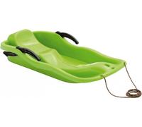 Prosperplast | Bobsleigh Race | Vert | Plastique de haute qualité | Câble de traction et levier de frein inclus | Idéal aussi comme luge, bob, luge ou glisseur de neige