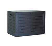 Prosperplast Boîte de jardin Woodebox verrouillable anthracite 190 L