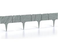 Prosperplast Bordure de Jardin Aspect Pierre, Anthracite - 1 kit