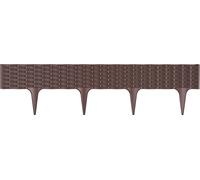 Prosperplast Bordure de Jardin Aspect Rotin, Marron - 1 kit