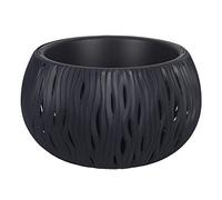 Prosperplast BOWL SANDY plastique BOWL AVEC réservoir en couleur Anthracite, 21,8 (hauteur) x 37 (largeur) x 37 (profondeur) cms