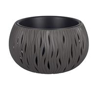 Prosperplast BOWL SANDY plastique BOWL AVEC réservoir en couleur Stone grey, 21,8 (hauteur) x 37 (largeur) x 37 (profondeur) cms