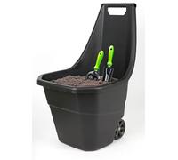 Prosperplast Brouette de jardin 50L Noir en Plastique Résistant aux Intempéries