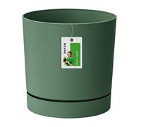 Prosperplast Blumentop DPOP240 Pot de Fleurs Rond, avec Soucoupe, 23,2 x Ø 24 cm, Vert, 8 l