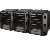 Prosperplast Composteur 1200L Noir 1980 X 719 X 826Mm 3 Segments