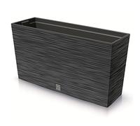 Prosperplast Furu Case Middle Pot de fleurs rectangulaire avec pot intérieur - Pour l'intérieur et l'extérieur - En plastique - 77 x 23,5 x 41 cm - Anthracite