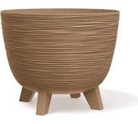 Prosperplast Furu Eco Wood-Naturo Pot de fleurs, coupe avec pieds, jardinière, résistant aux rayons UV, fabriqué avec des matériaux contenant jusqu'à 33% de bois